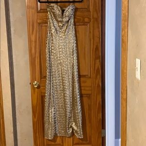 Gold sequins gown